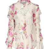 Camicia con volant 2C351A F7141 BLUMARINE 