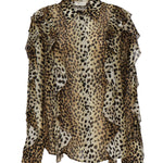 Camicia in georgette stampata con volant 2C354A M9905 BLUMARINE 
