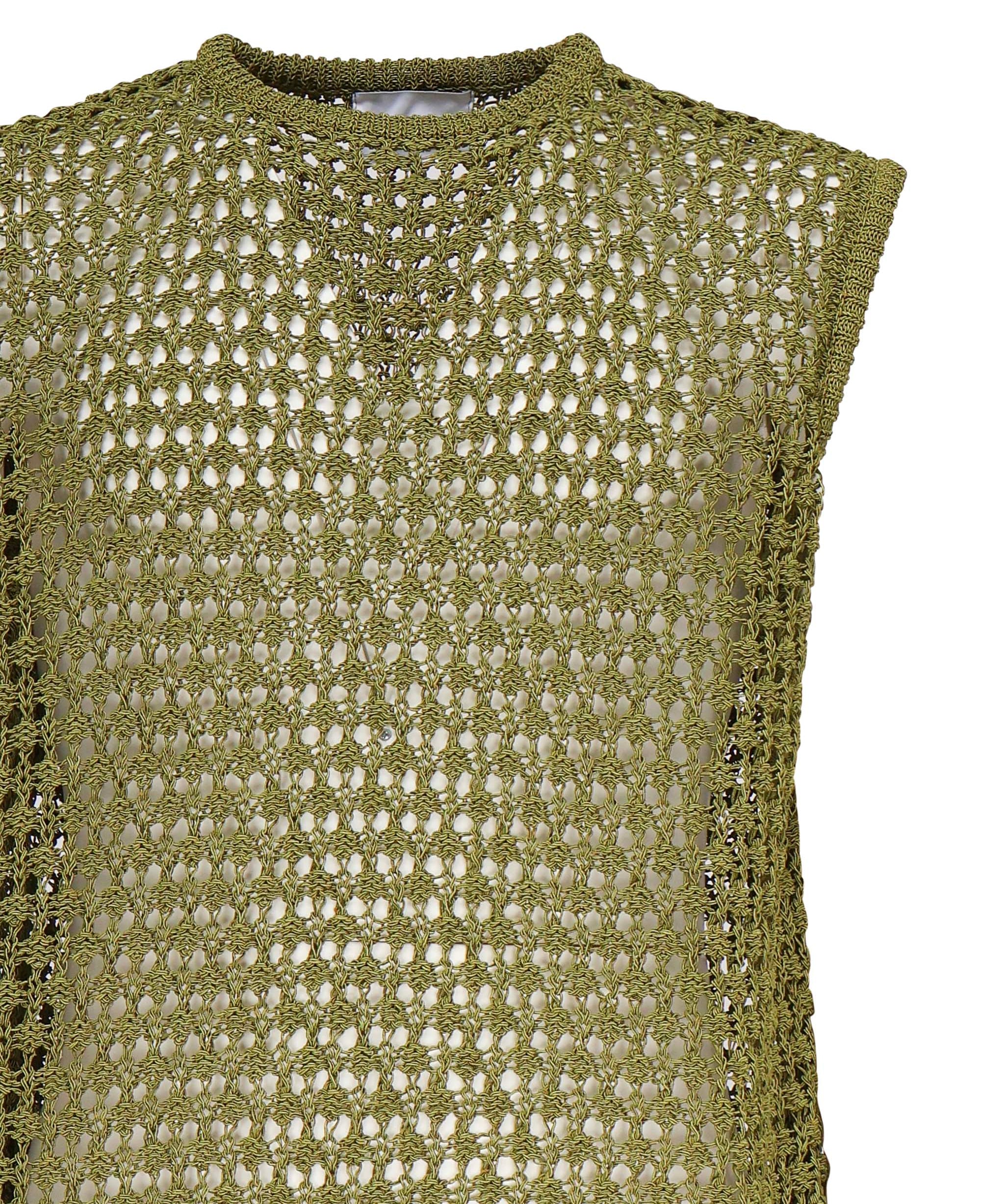 Gilet in maglia traforata KN006 GRN BONSAI 