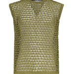 Gilet in maglia traforata KN006 GRN BONSAI 
