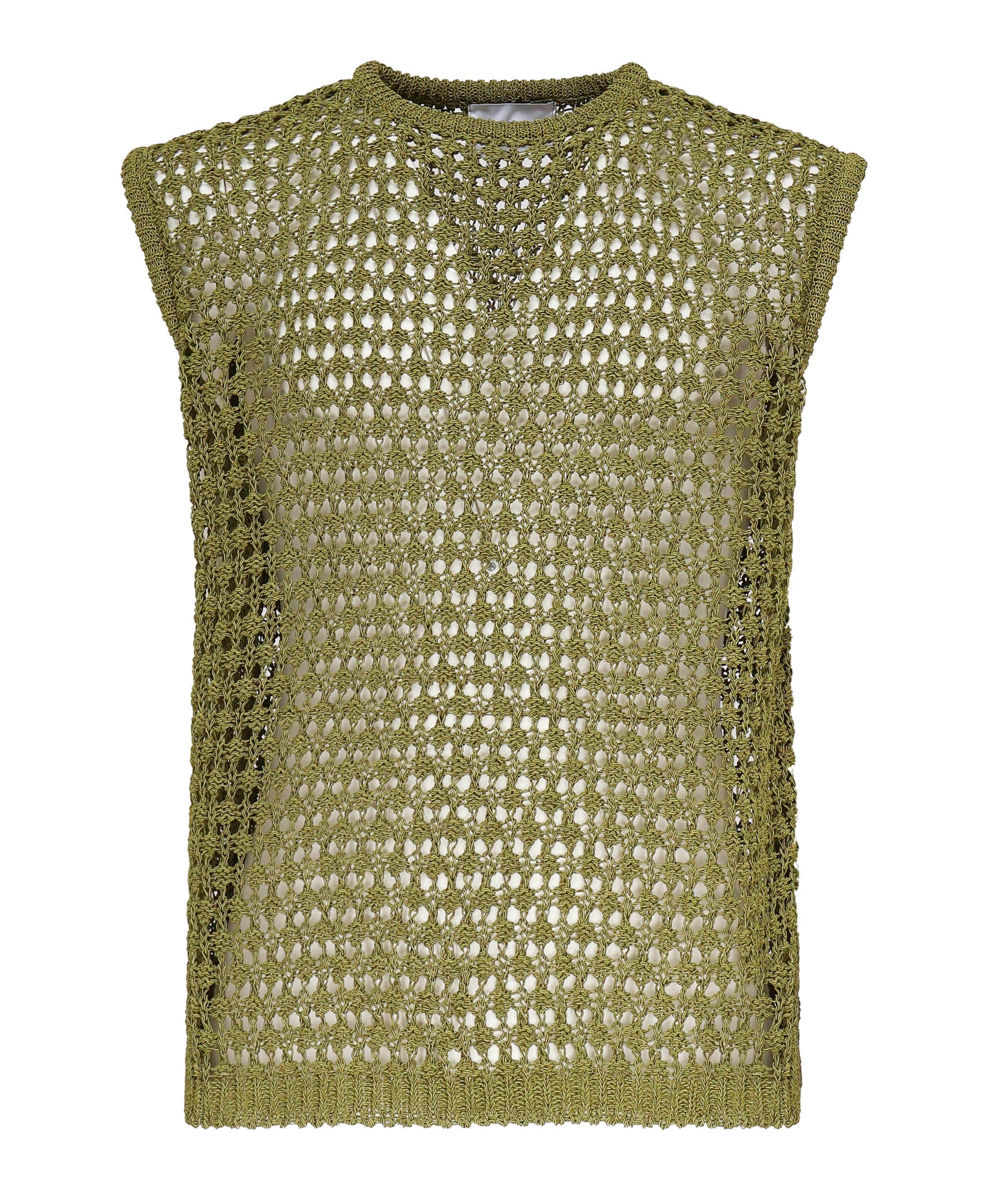 Gilet in maglia traforata KN006 GRN BONSAI 