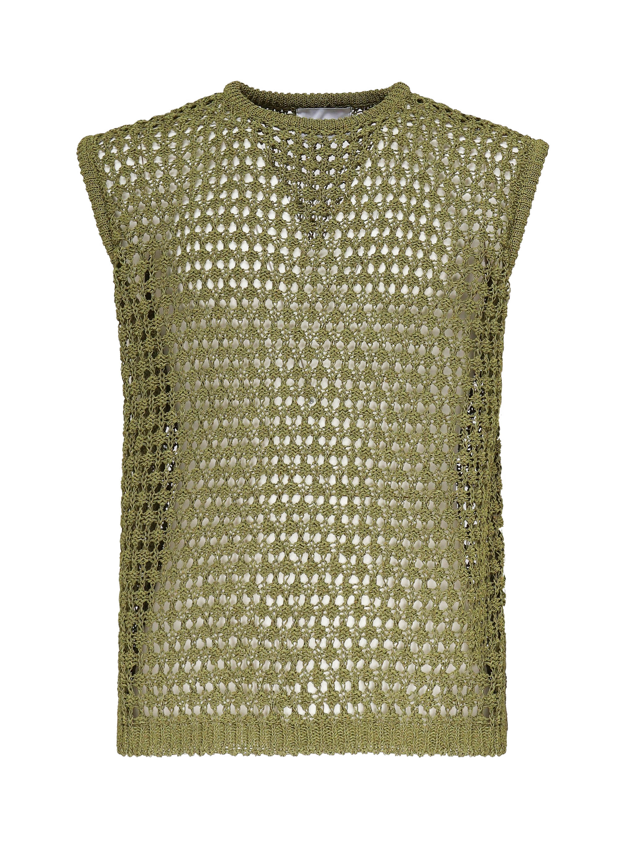 Gilet in maglia traforata KN006 GRN BONSAI 