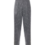 Pantaloni gessati con pinces PT005V3 GRY BONSAI 
