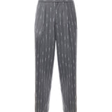 Pantaloni gessati con pinces PT005V3 GRY BONSAI 