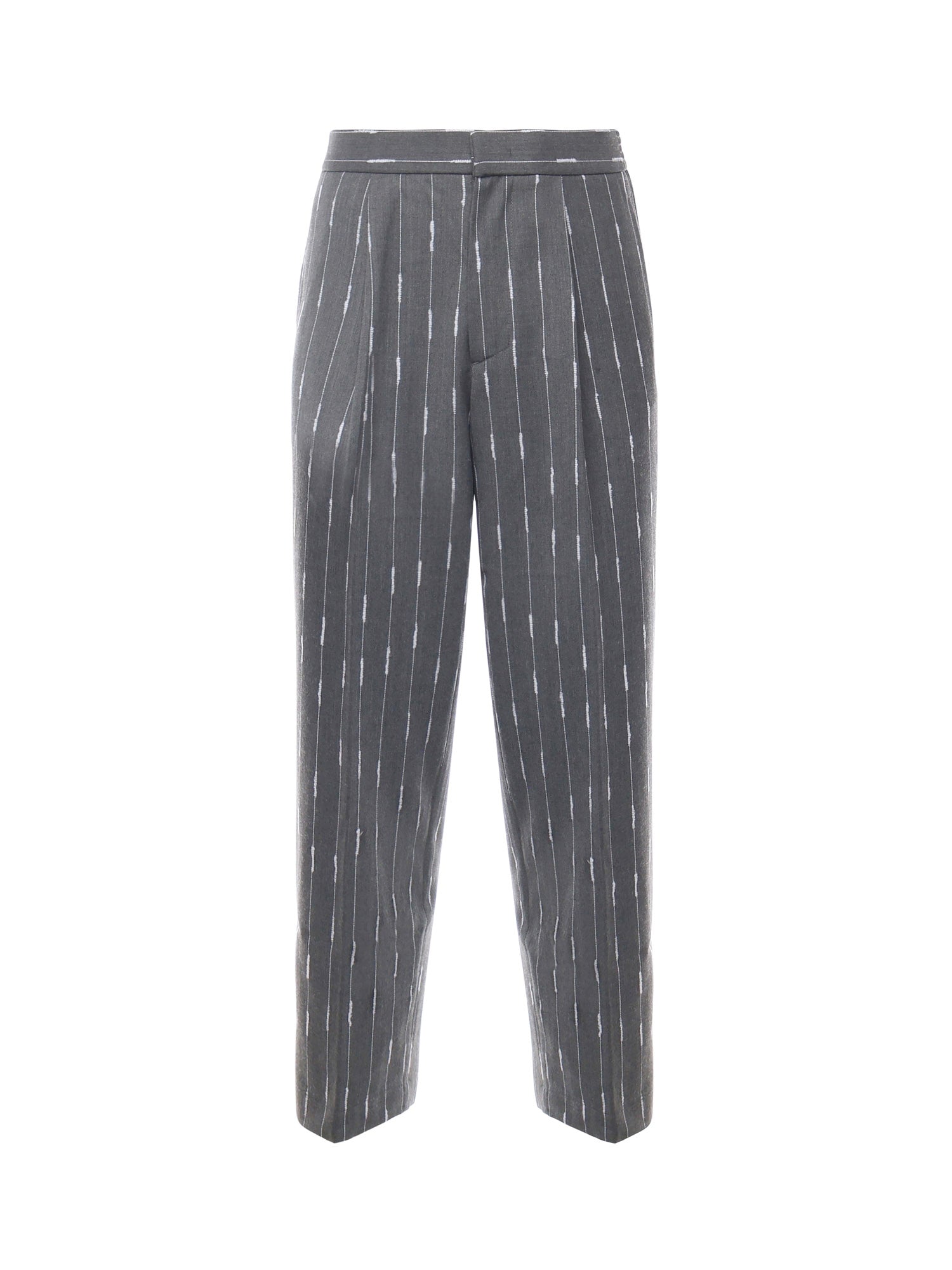Pantaloni gessati con pinces PT005V3 GRY BONSAI 