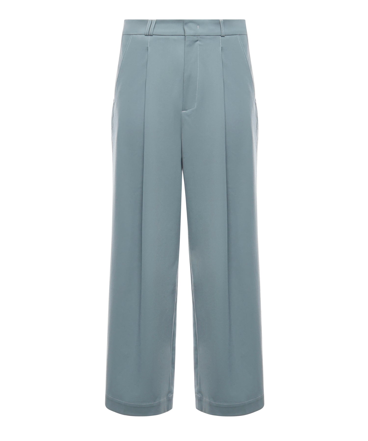 Pantaloni super loose con pinces PT016V1 BLU BONSAI 