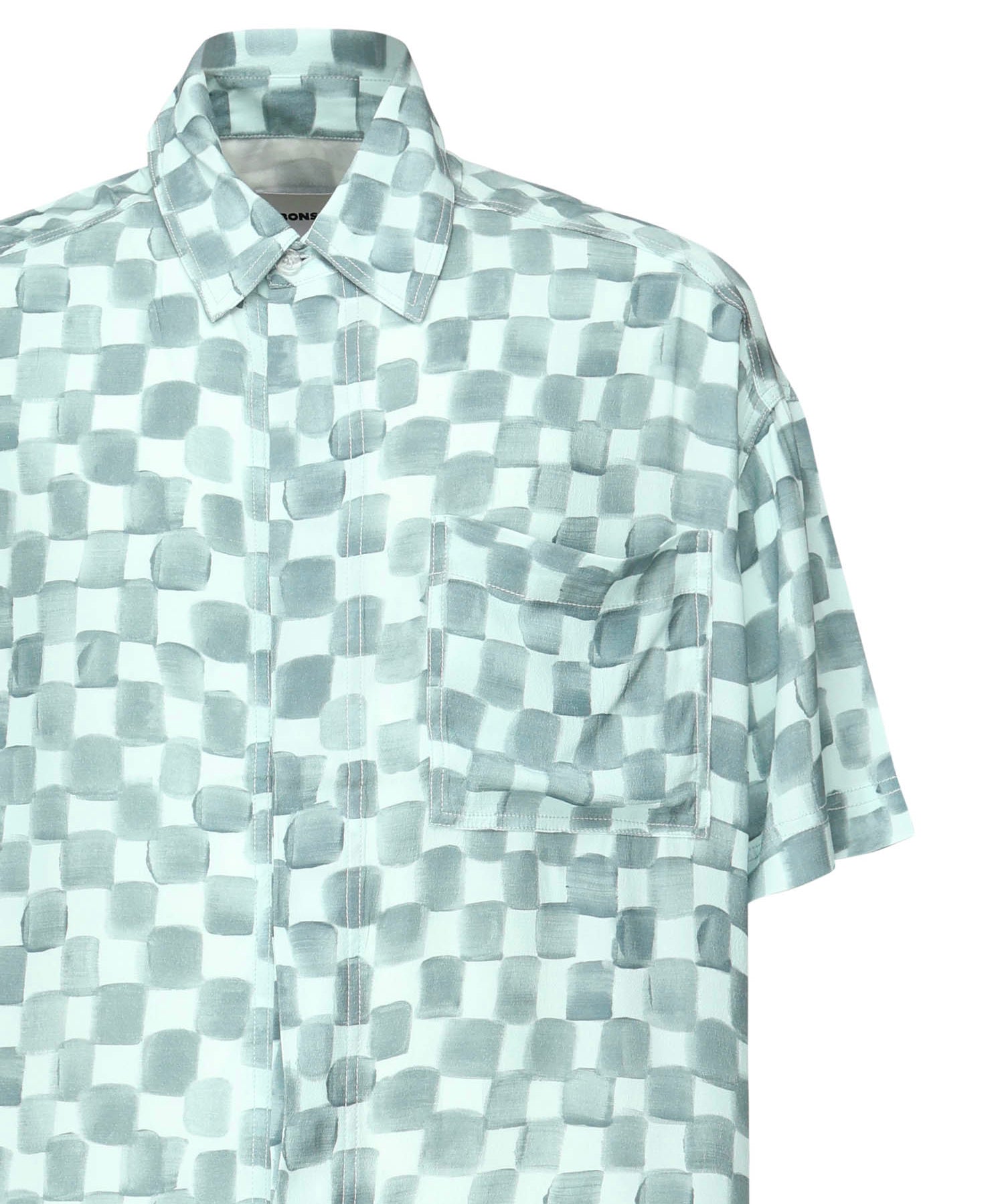 Camicia cropped Acquerello<BR/> SH002004 BLUCLR BONSAI 