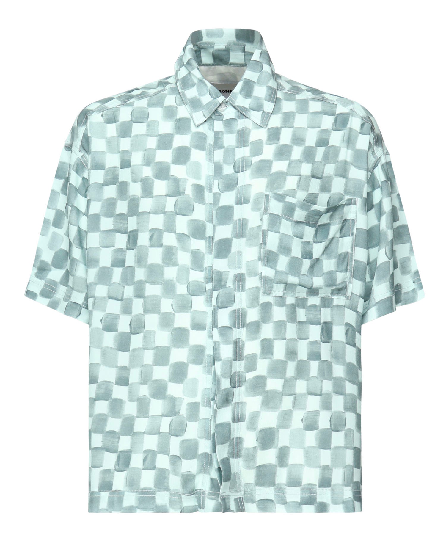 Camicia cropped Acquerello<BR/> SH002004 BLUCLR BONSAI 