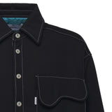 Overshirt con tasca sul petto SH003002 BLK BONSAI 
