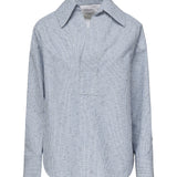 Camicia a righe in cotone e lino 819968 V5CW04028 BOTTEGA VENETA 