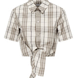 Camicia cropped in cotone Check 8109229 C2539 BURBERRY 