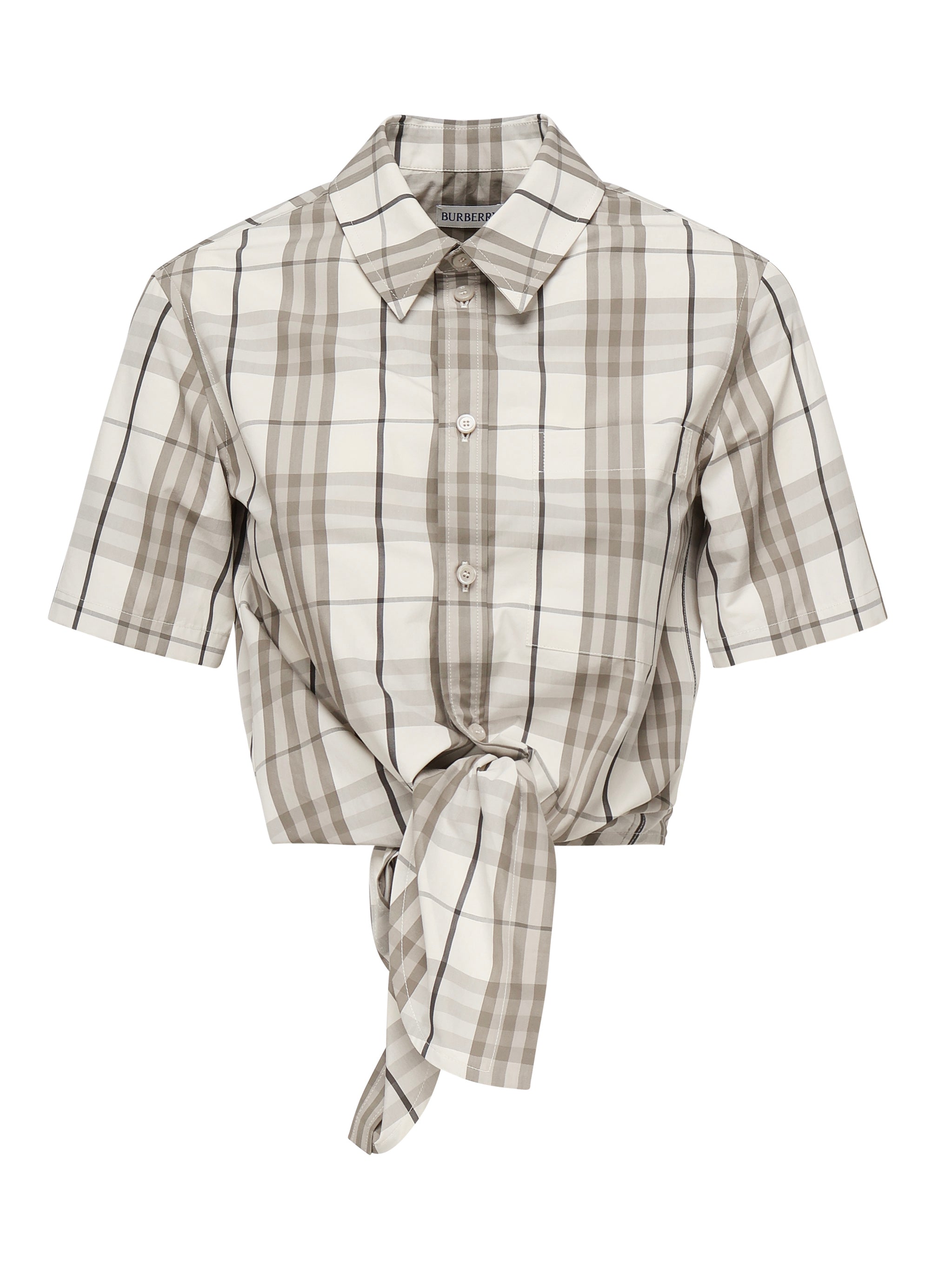 Camicia cropped in cotone Check 8109229 C2539 BURBERRY 