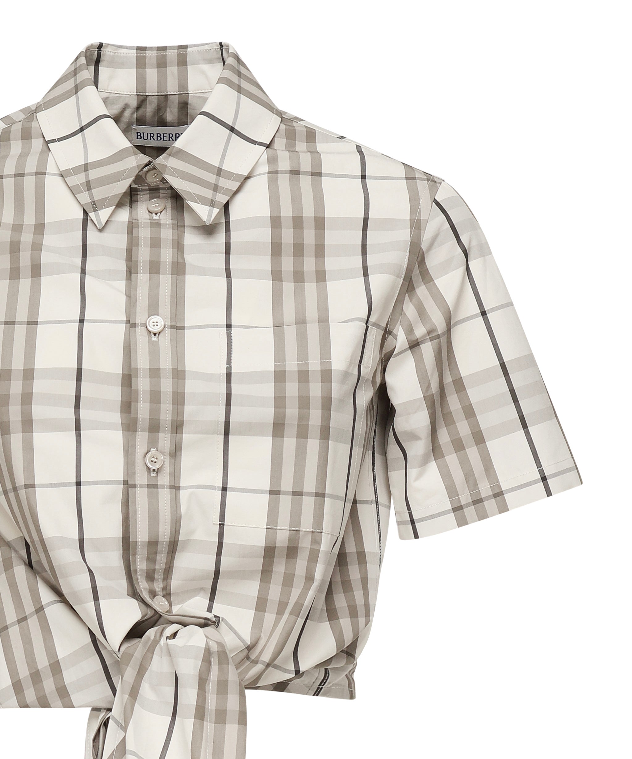 Camicia cropped in cotone Check 8109229 C2539 BURBERRY 