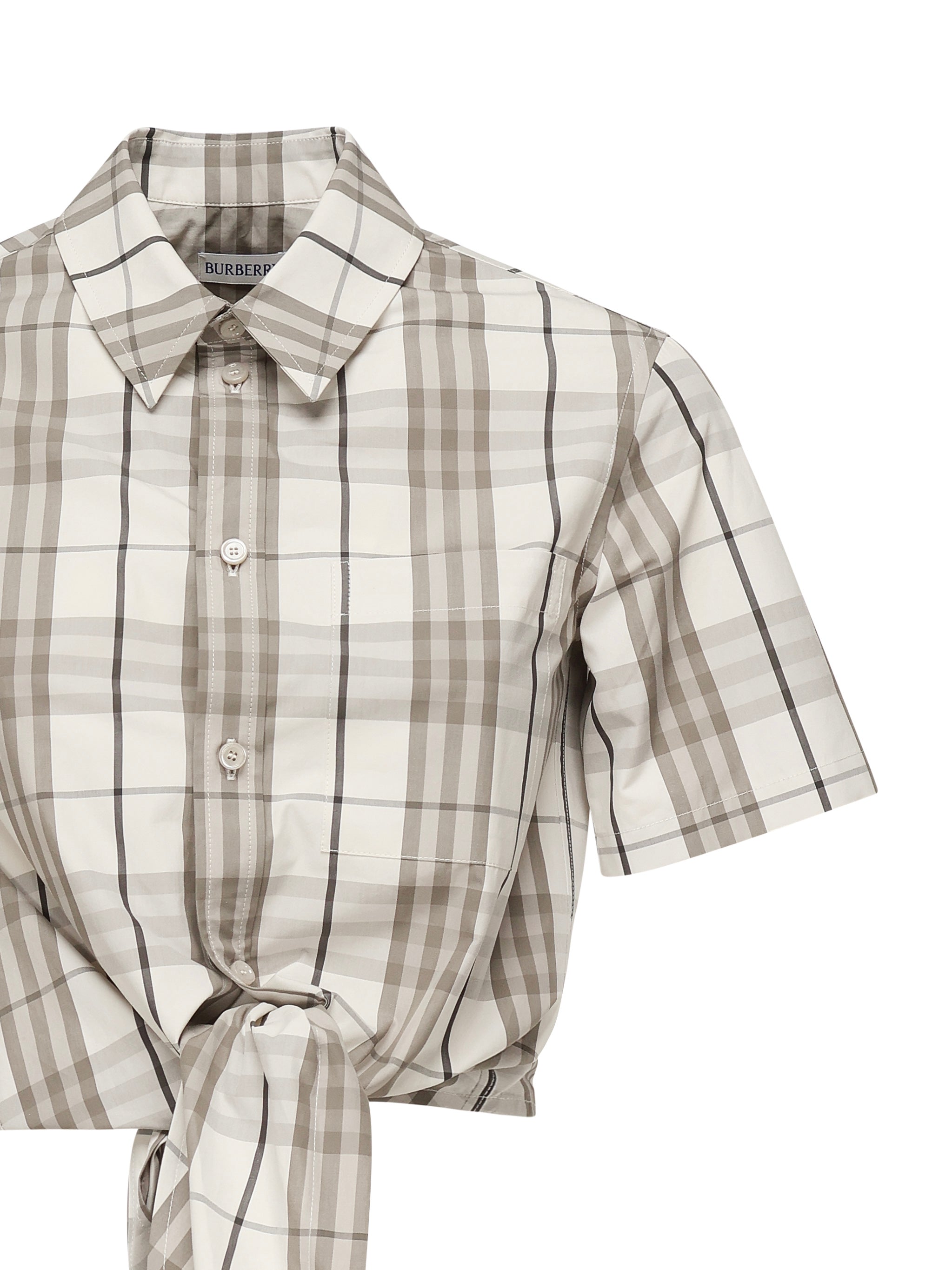 Camicia cropped in cotone Check 8109229 C2539 BURBERRY 
