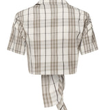 Camicia cropped in cotone Check 8109229 C2539 BURBERRY 