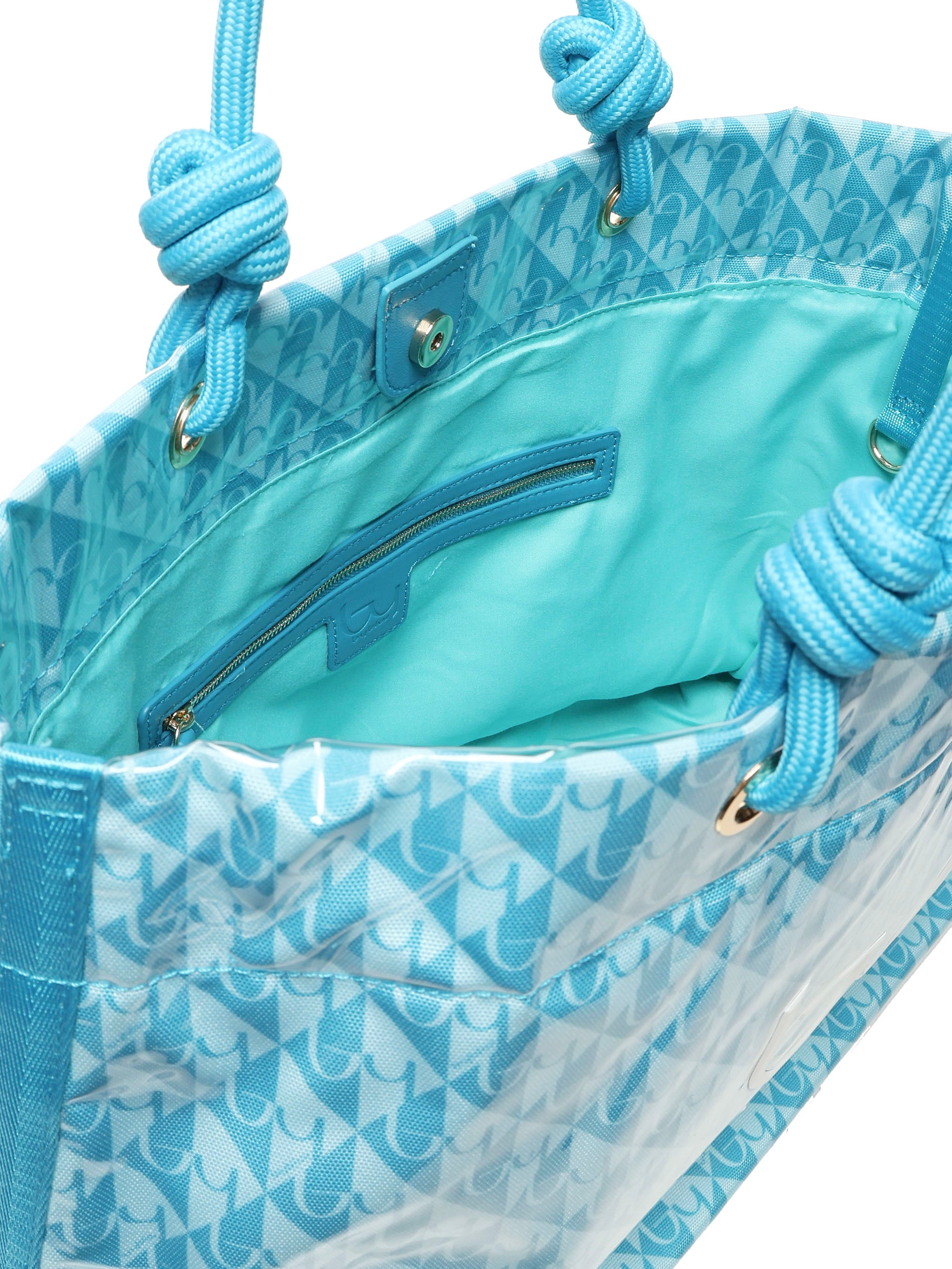Shopper Aruba in PVC BYBS38A01A TURQUOISE BY BYBLOS 