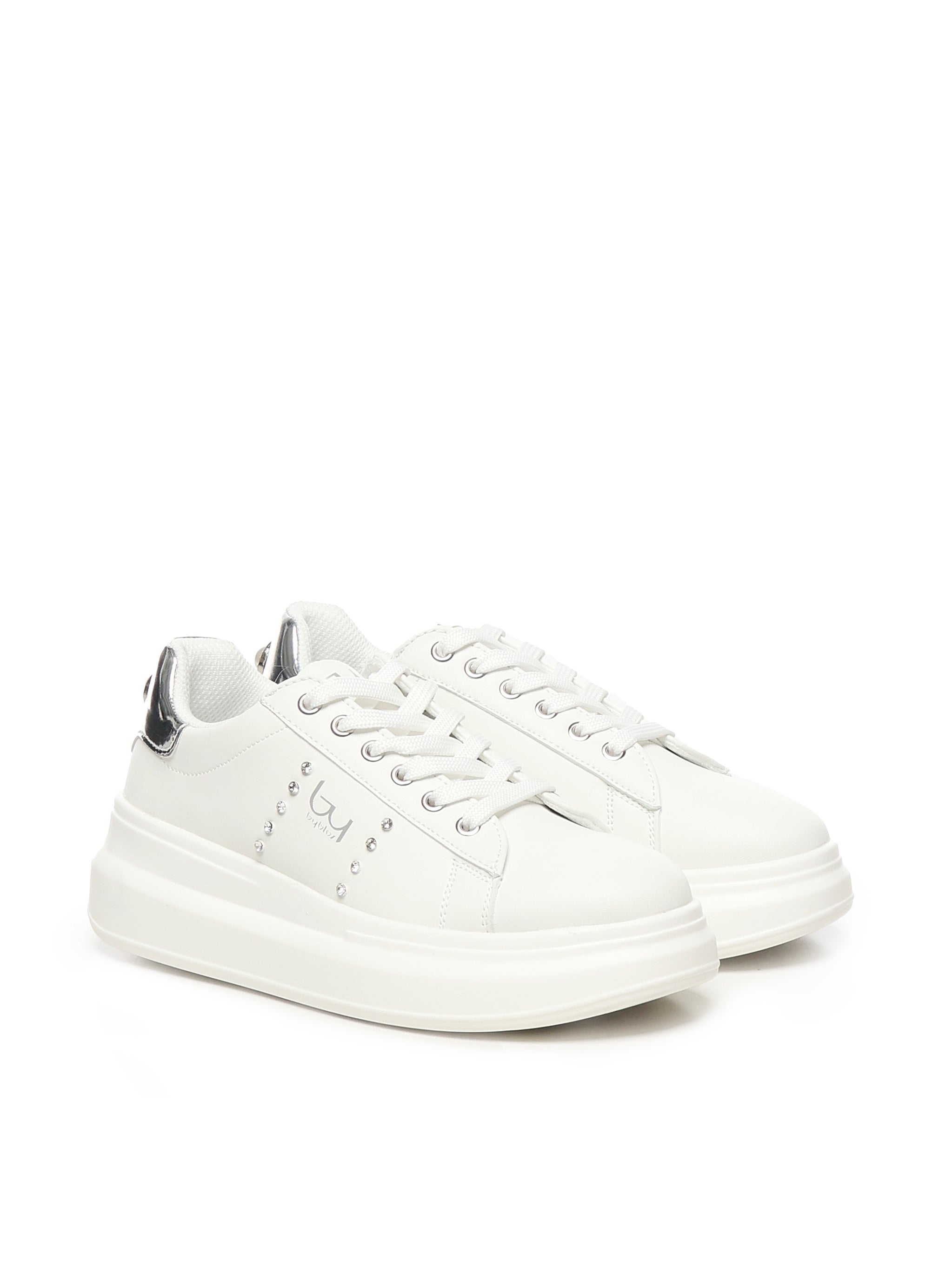 Sneakers Polis BYSC9BM01MET BIAN/ARGENT BY BYBLOS 