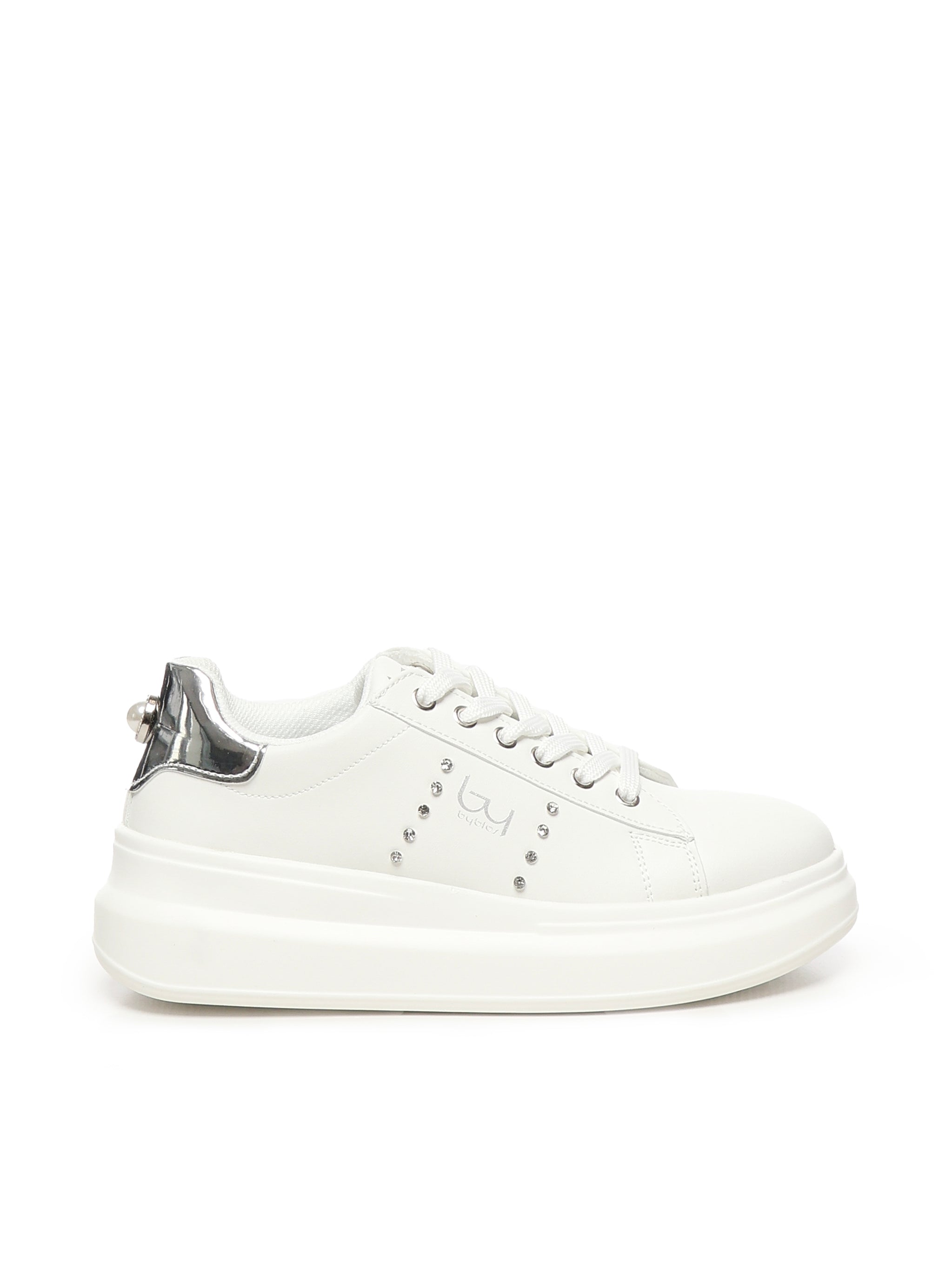 Sneakers Polis BYSC9BM01MET BIAN/ARGENT BY BYBLOS 