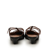 Sabot a listini in morbida pelle di vitello A55182 NERO CARMENS 