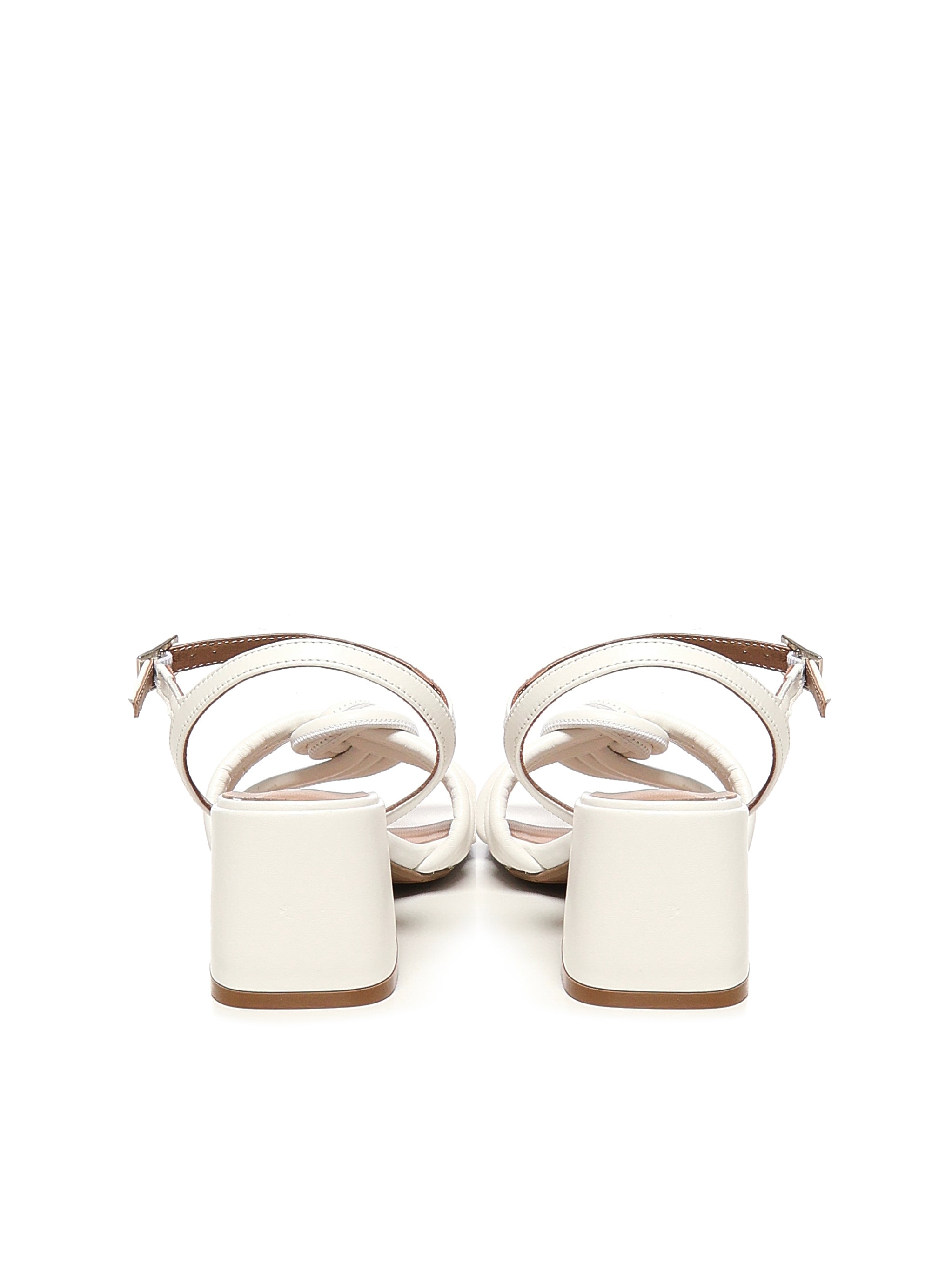 Sandalo con nodo intrecciato A55212 CREAM CARMENS 