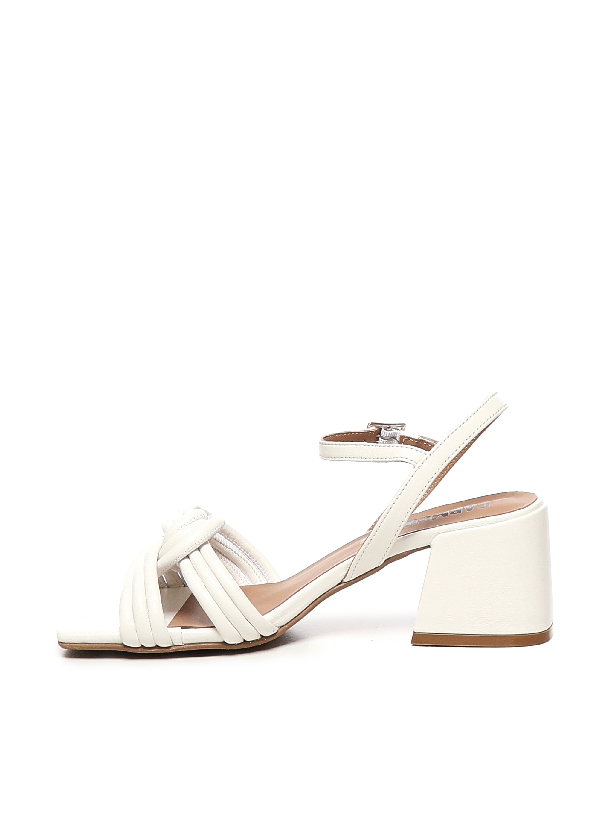 Sandalo con nodo intrecciato A55212 CREAM CARMENS 