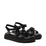 Sandalo flat Thea Twist<BR/><BR/> A55305 NERO CARMENS 