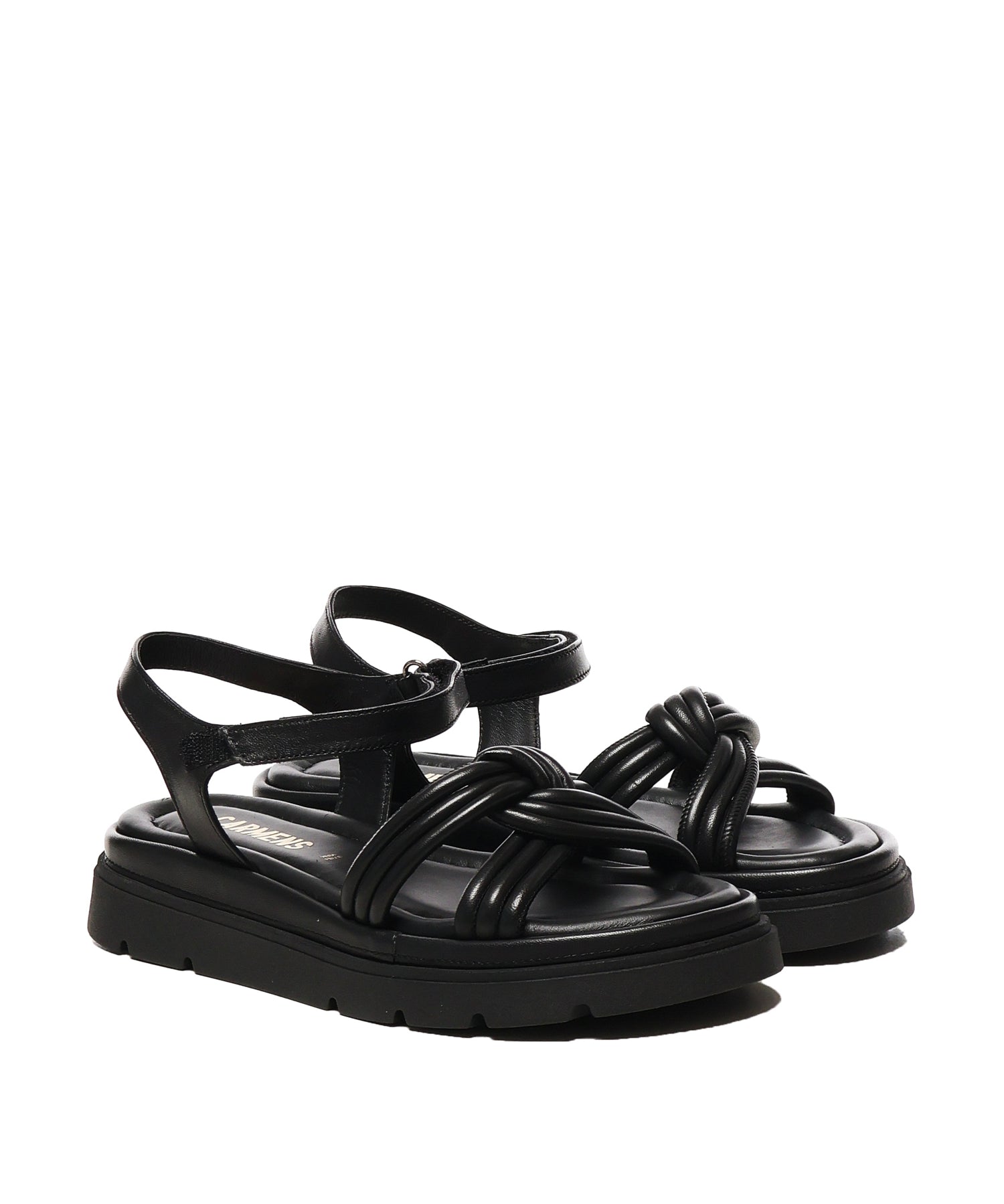 Sandalo flat Thea Twist<BR/><BR/> A55305 NERO CARMENS 