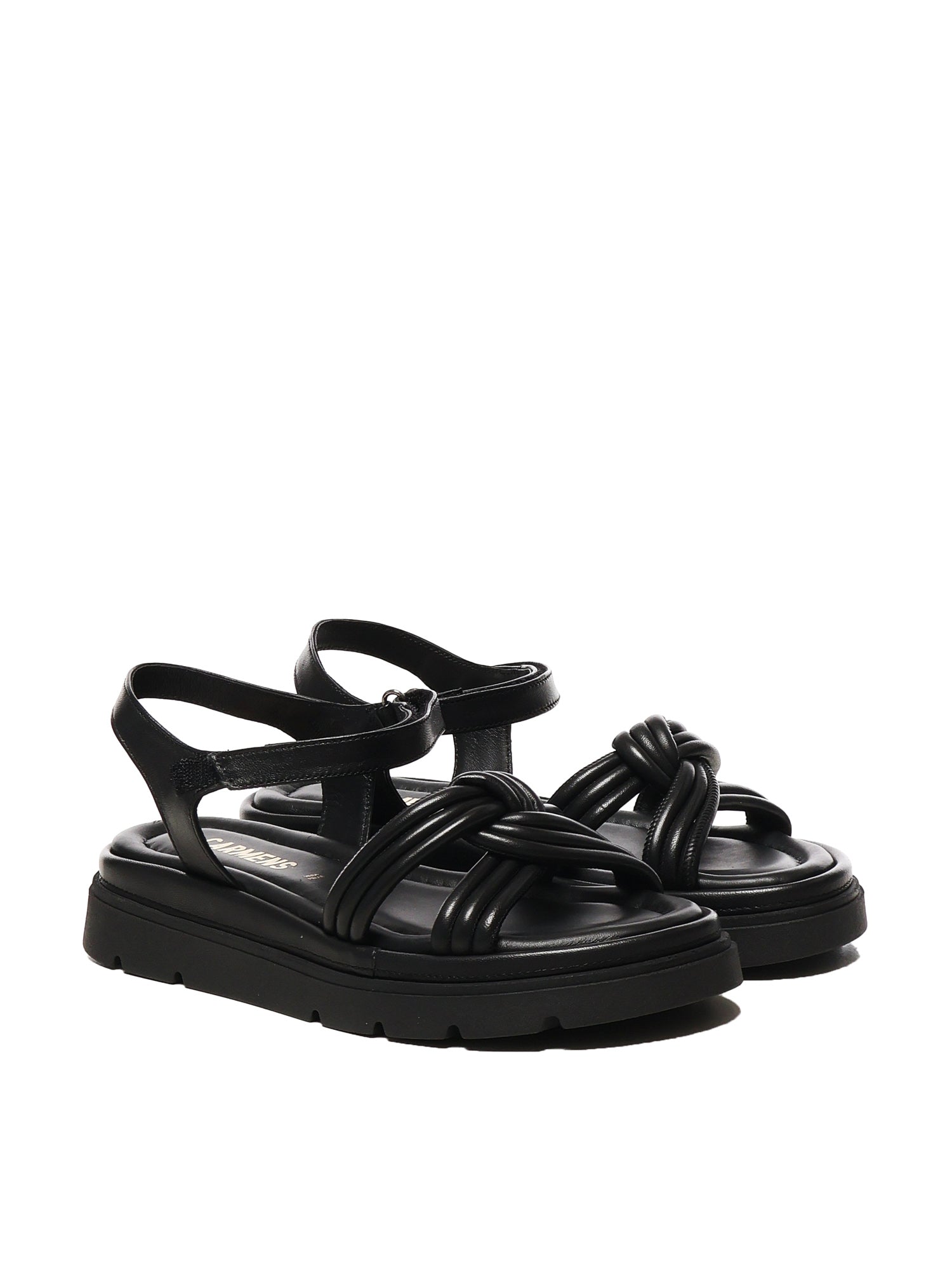Sandalo flat Thea Twist<BR/><BR/> A55305 NERO CARMENS 