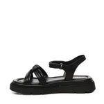 Sandalo flat Thea Twist<BR/><BR/> A55305 NERO CARMENS 