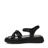 Sandalo flat Thea Twist<BR/><BR/> A55305 NERO CARMENS 