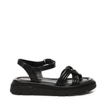Sandalo flat Thea Twist<BR/><BR/> A55305 NERO CARMENS 