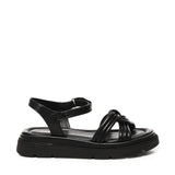 Sandalo flat Thea Twist<BR/><BR/> A55305 NERO CARMENS 