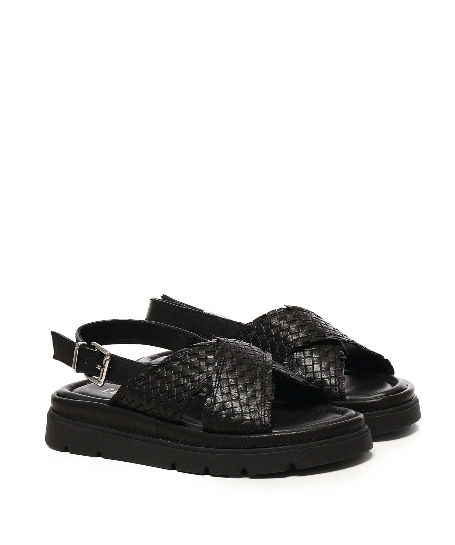 Sandalo flat Thea Tress A55379 NERO CARMENS 