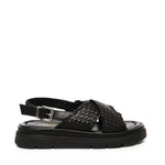 Sandalo flat Thea Tress A55379 NERO CARMENS 
