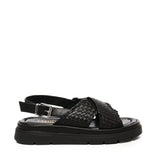 Sandalo flat Thea Tress A55379 NERO CARMENS 
