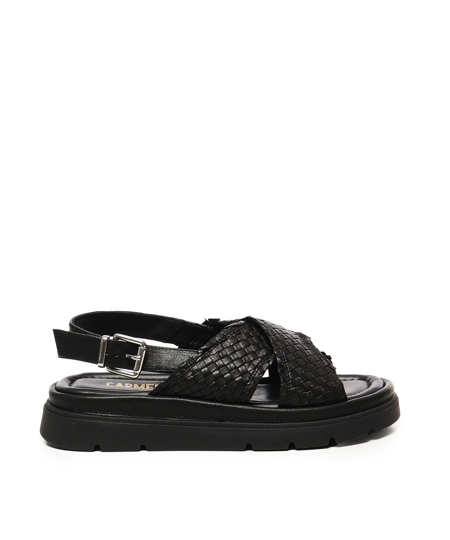 Sandalo flat Thea Tress A55379 NERO CARMENS 