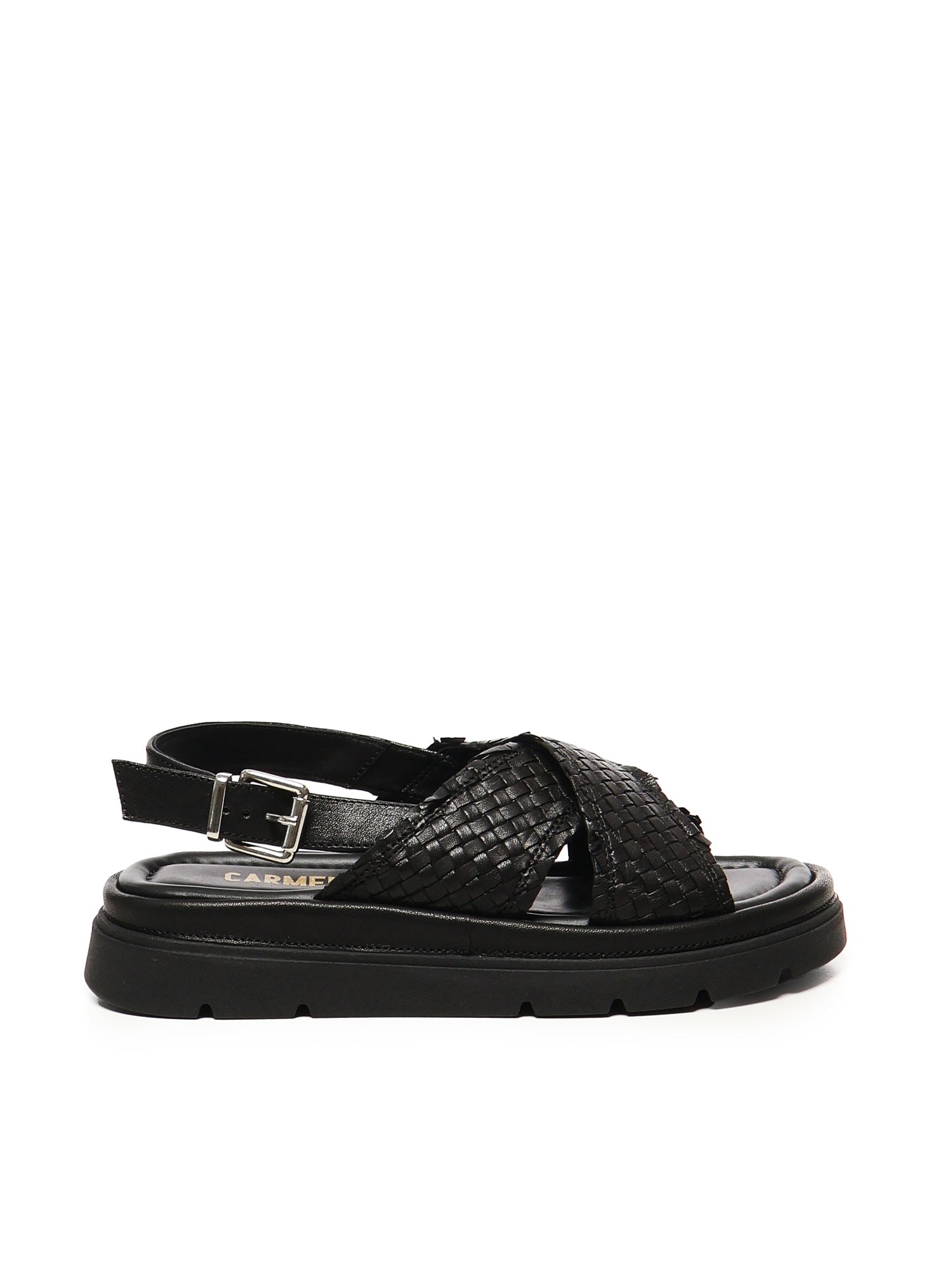 Sandalo flat Thea Tress A55379 NERO CARMENS 