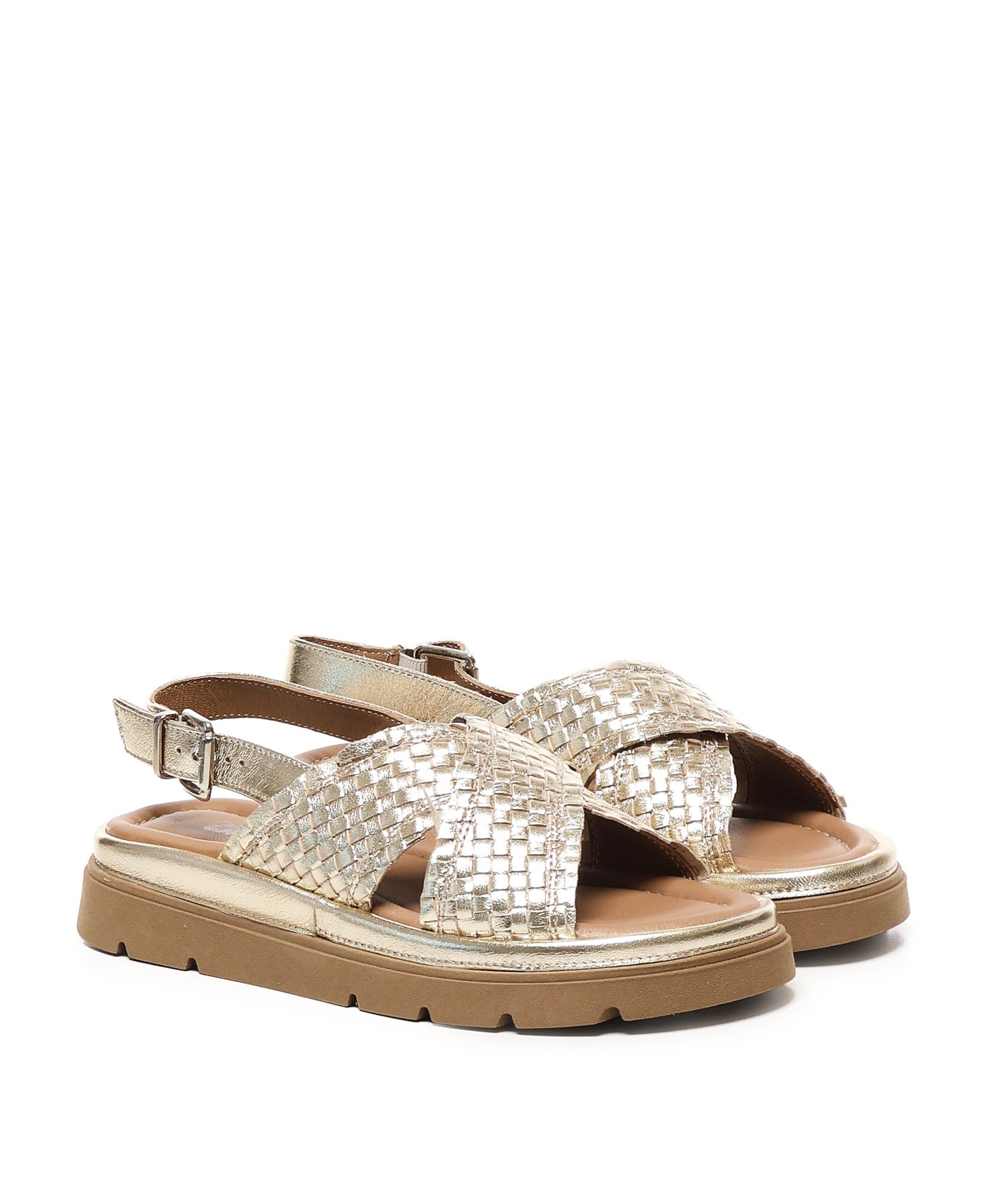 Sandalo flat Thea Tress A55379 PLATINO CARMENS 