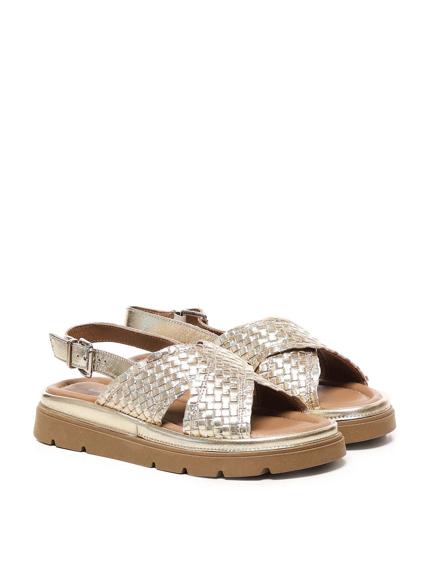 Sandalo flat Thea Tress A55379 PLATINO CARMENS 