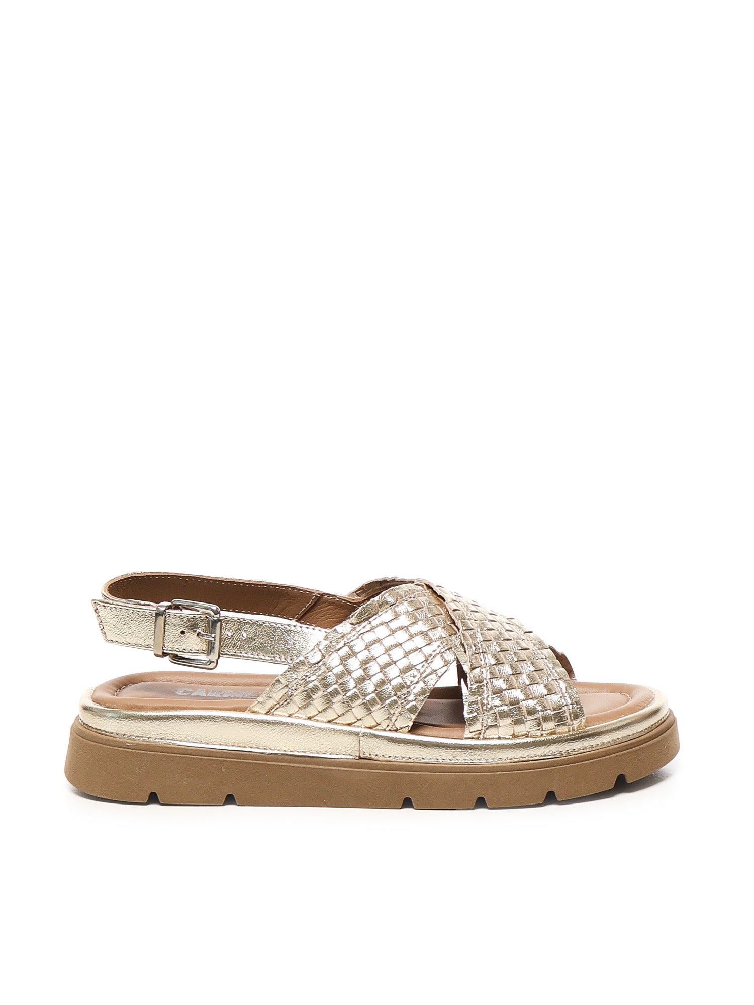 Sandalo flat Thea Tress A55379 PLATINO CARMENS 