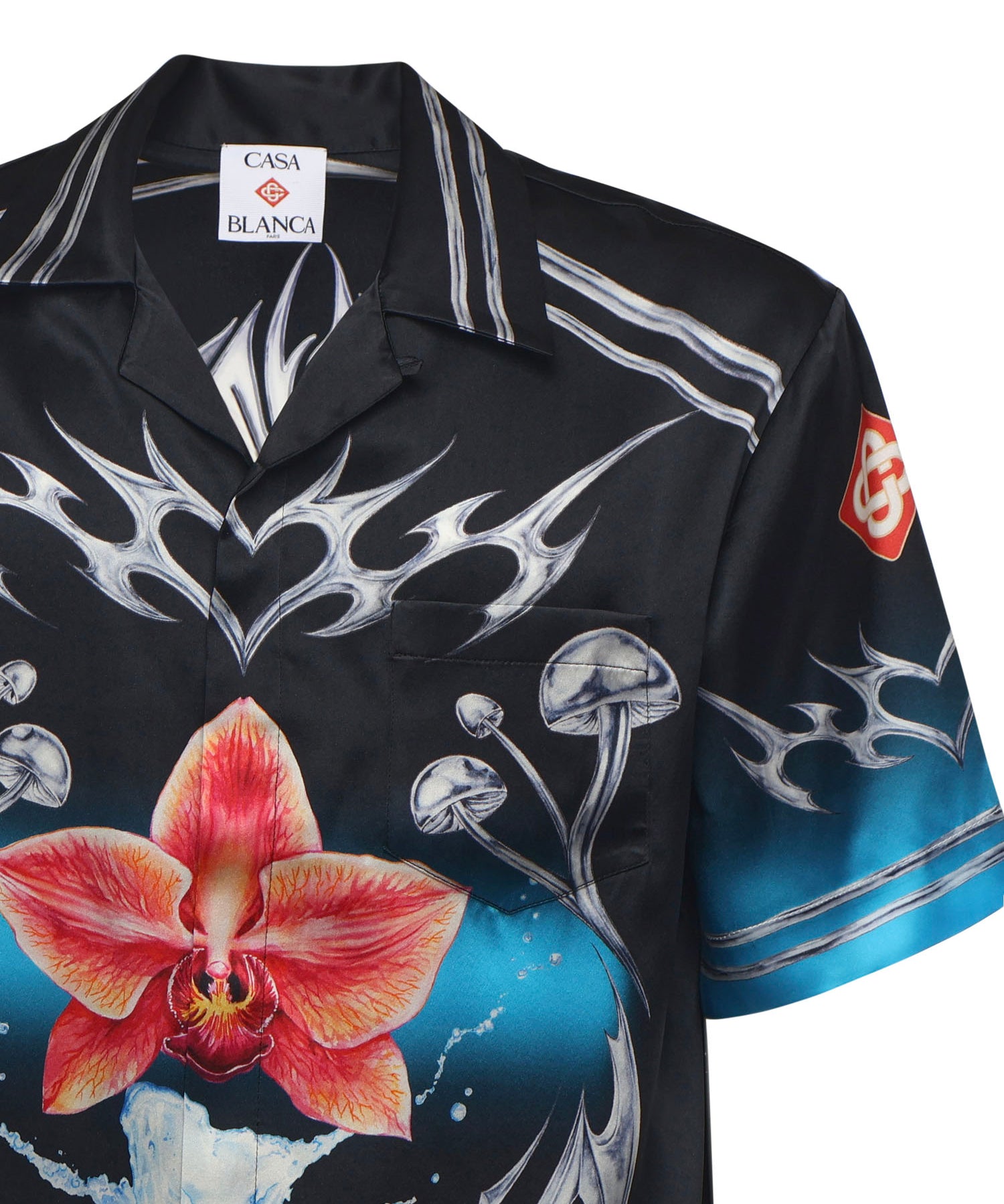 Camicia Blades in raso di seta MAW25SH003 03 CASABLANCA 