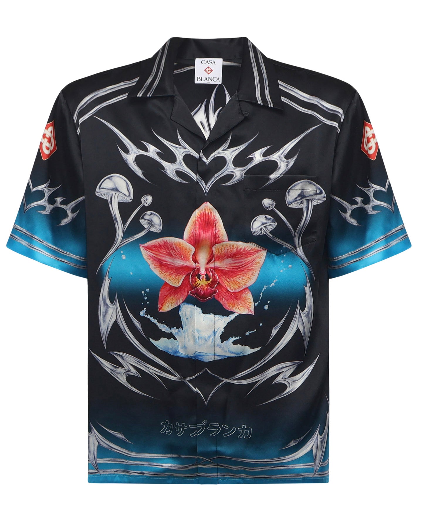 Camicia Blades in raso di seta MAW25SH003 03 CASABLANCA 