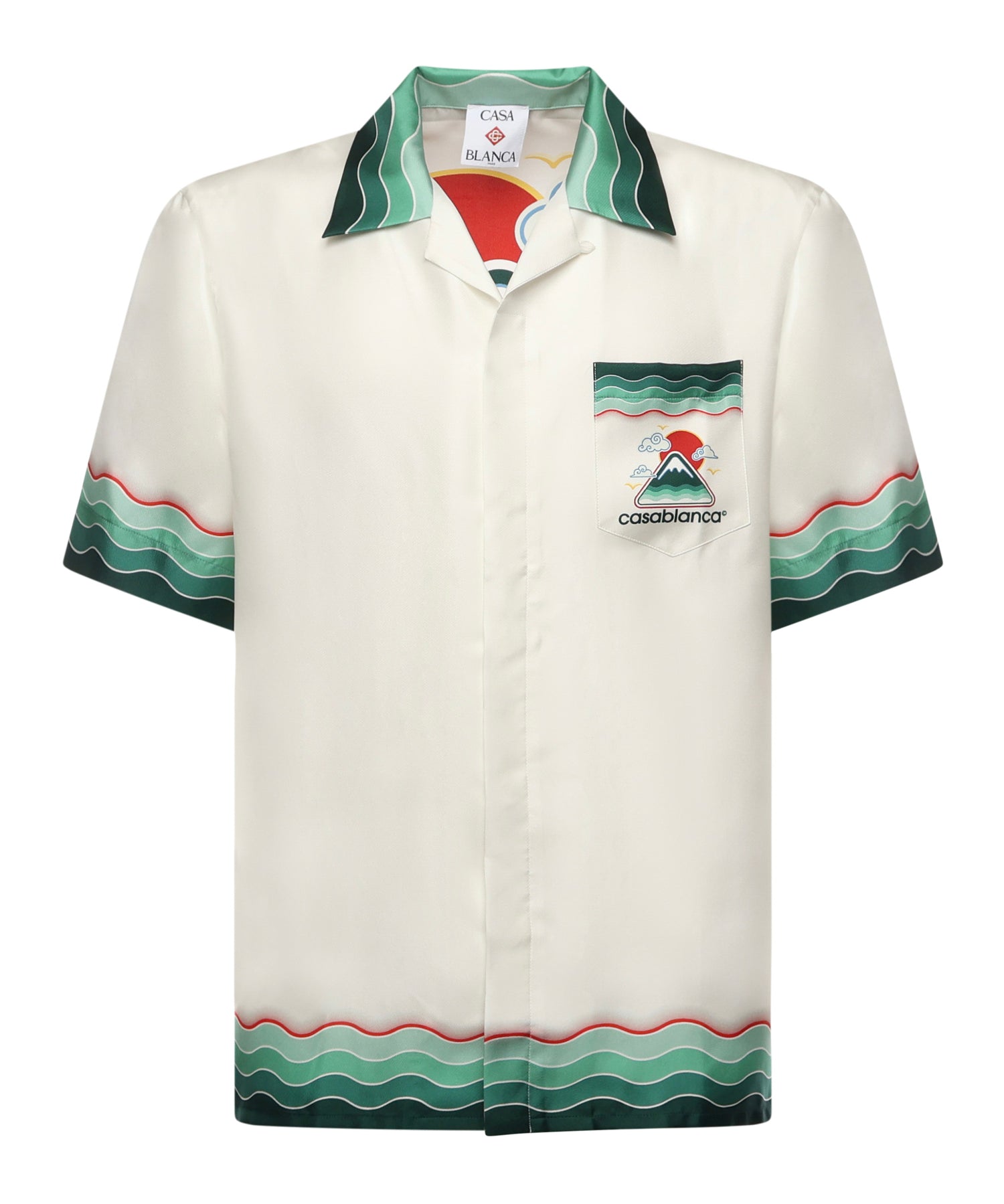 Camicia in seta Montagne Ondulee MPF25SH003 05 CASABLANCA 