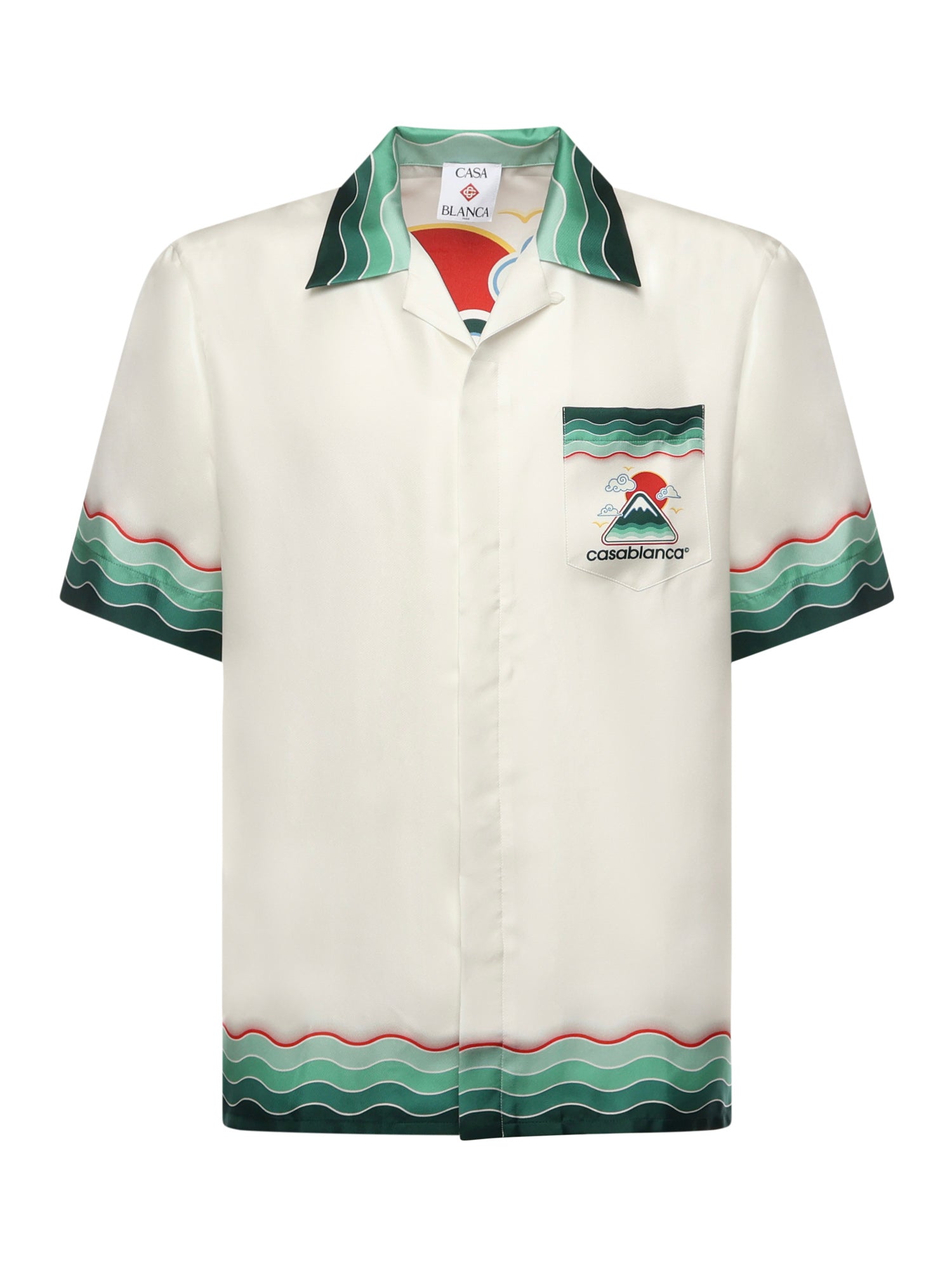 Camicia in seta Montagne Ondulee MPF25SH003 05 CASABLANCA 