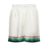 Pantaloncini in seta Montagne Ondulee<BR/> MPF25TR012 03 CASABLANCA 