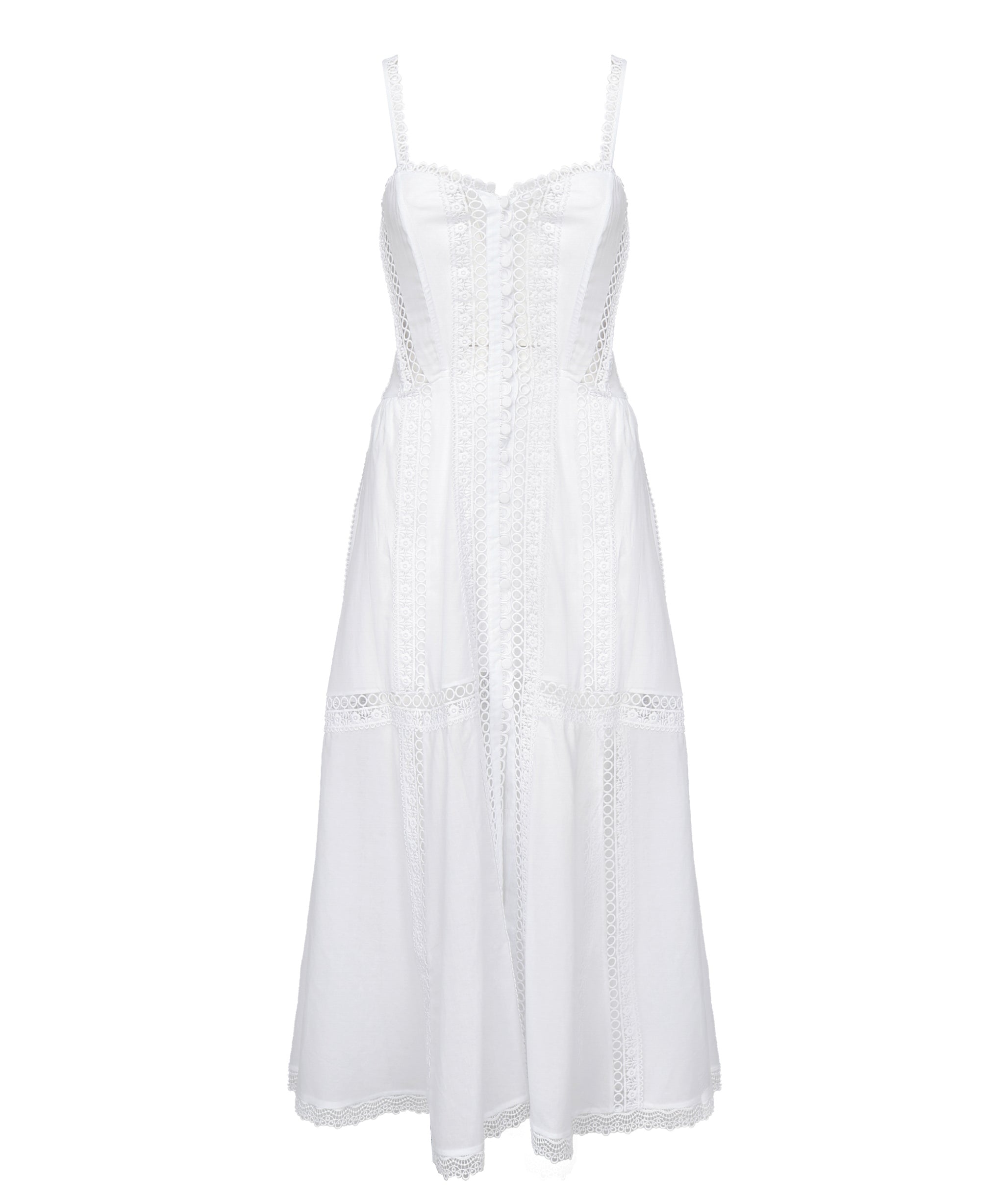 Abito lungo Dafelle 251620 WHITE CHARO RUIZ 