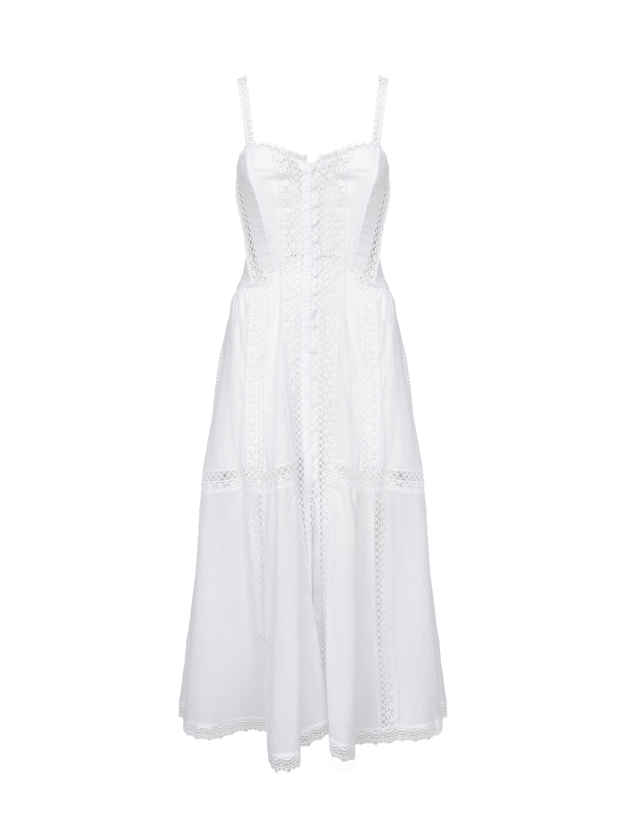 Abito lungo Dafelle 251620 WHITE CHARO RUIZ 