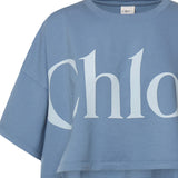 T-shirt cropped con logo CHC25AJH09183 40Q CHLOÉ 