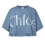 T-shirt cropped con logo CHC25AJH09183 40Q CHLOÉ 
