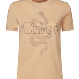 T-shirt con logo<BR/> CHC25SJH08190281 281 CHLOÉ 